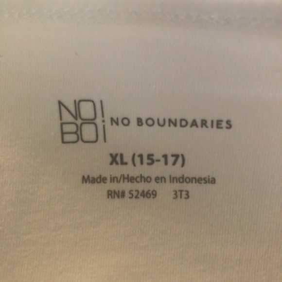 NO BOUNDARIES Womens Shelf Bra Camisole Top Size XL 15-17 Juniors White New - Picture 7 of 8